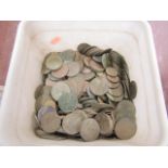 coinage- old pennies (mostly) cr 1900-ERII 1/2 gallon 1/2 full ice cream tub