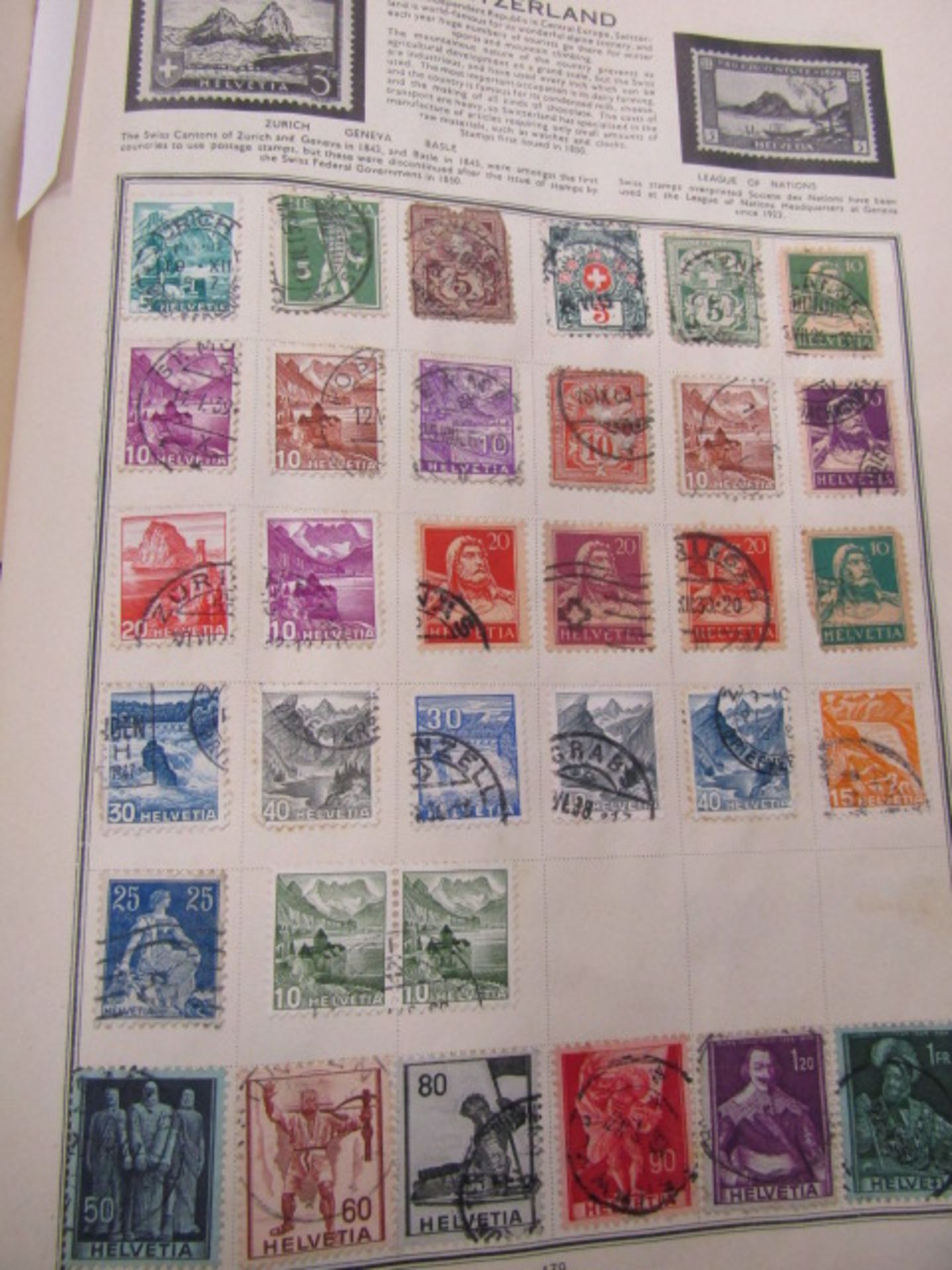 2 stamp albums, one school boy around the world and Meteor album Vic-ERII and around the world - Image 24 of 27