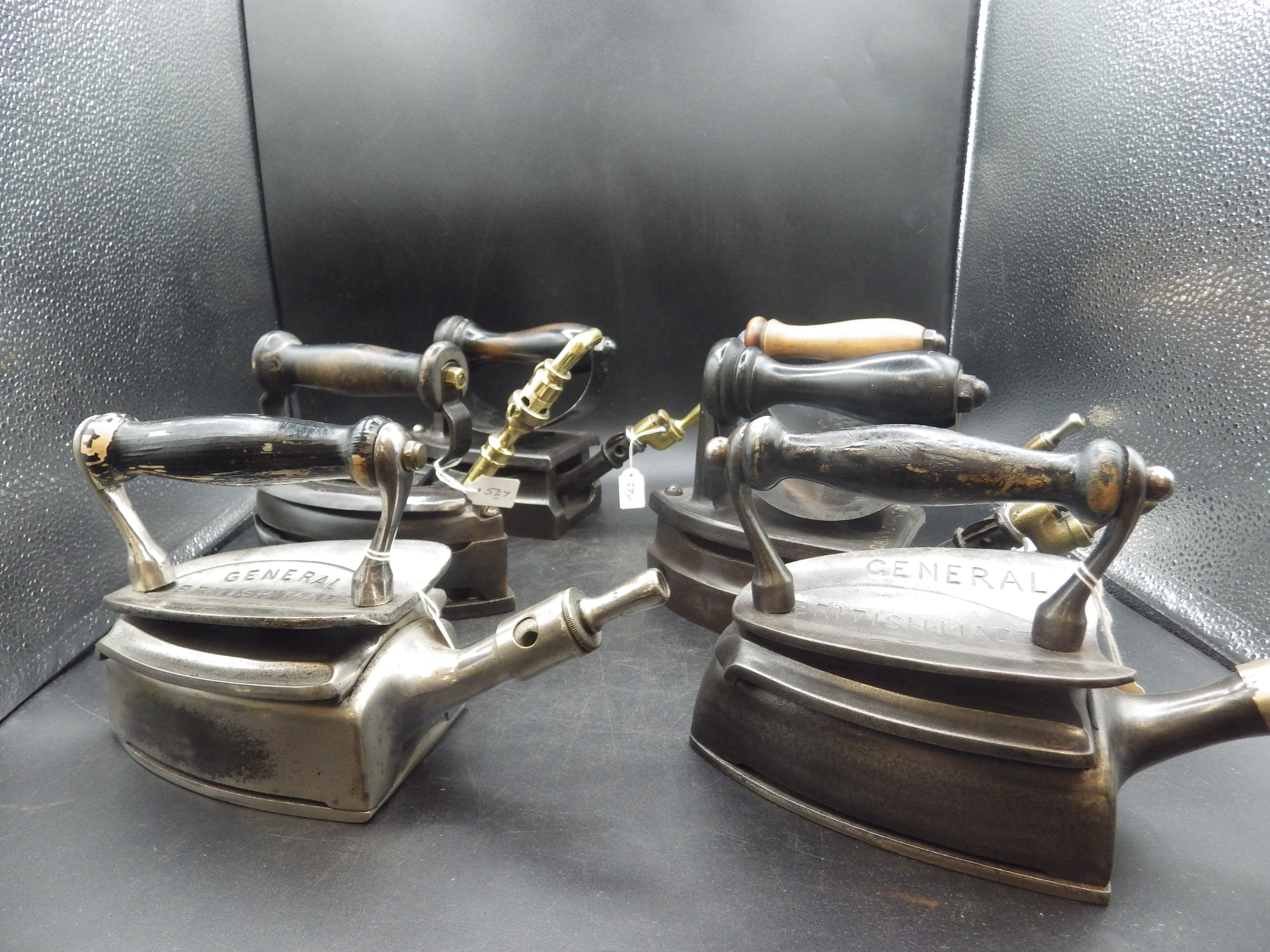 3 General gas irons - two marked British Made London, the third described as below stairs by - Bild 6 aus 6