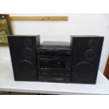 Pioneer HiFi stack system/separates and a pair of Aiwa speakers from a house clearance