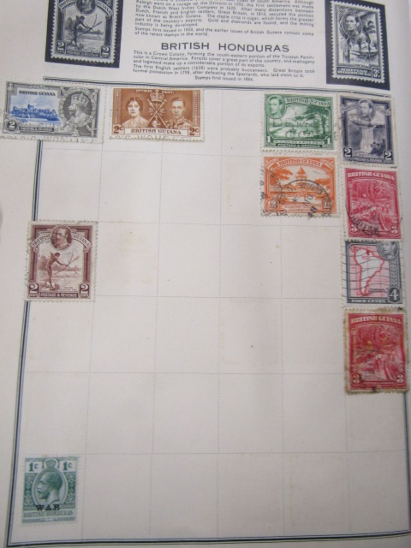 2 stamp albums, one school boy around the world and Meteor album Vic-ERII and around the world - Image 11 of 27