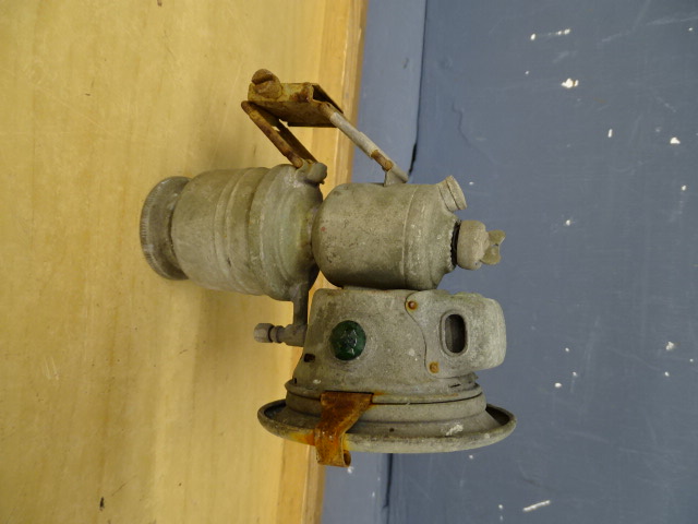 2 Antique signal lamps, bicycle lamp and copper kettle - Image 6 of 6