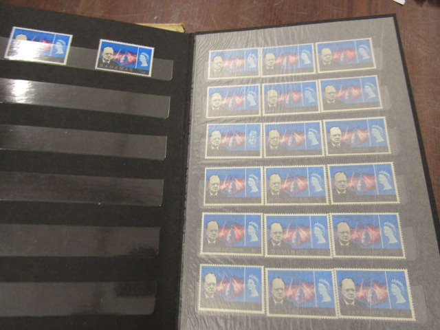 Postage stamps- a sleeved stock book mainly ERII many high value used and mint (a few blocks) - Image 7 of 7