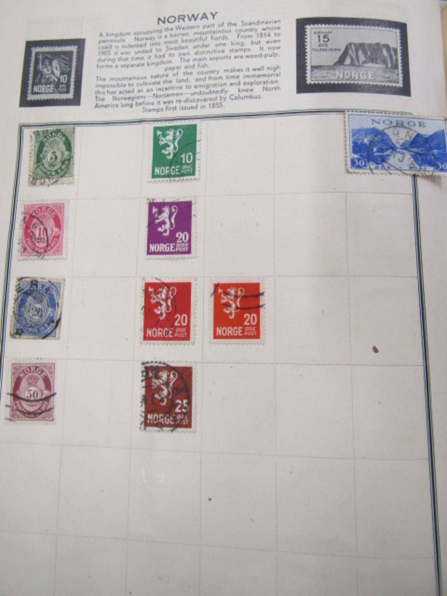 2 stamp albums, one school boy around the world and Meteor album Vic-ERII and around the world - Image 22 of 27