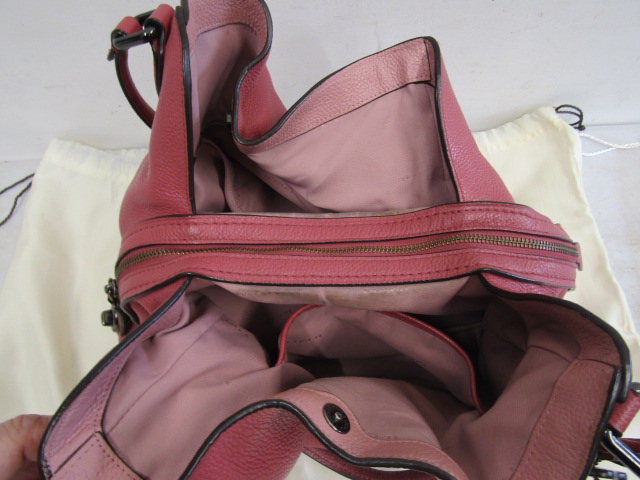 Coach pink pebble leather tote bag with dust bag - Image 6 of 7