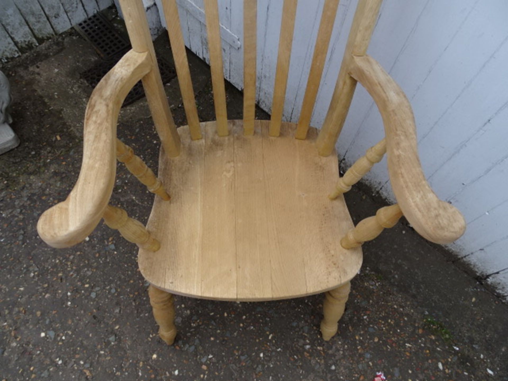 Farmhouse slat back elbow chair - Image 2 of 2