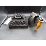 Wilson & Mathieson Ltd cast iron stove together with gas iron (bought by vendor from the USA)