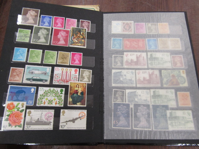 Postage stamps- a sleeved stock book mainly ERII many high value used and mint (a few blocks) - Bild 3 aus 7