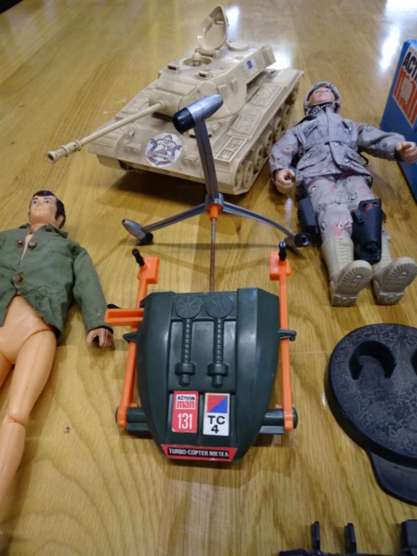 Vintage boxed Palitoy Action Man 'Skyhawk', G.I.JOE action figure and diecast cannons to include - Image 4 of 7