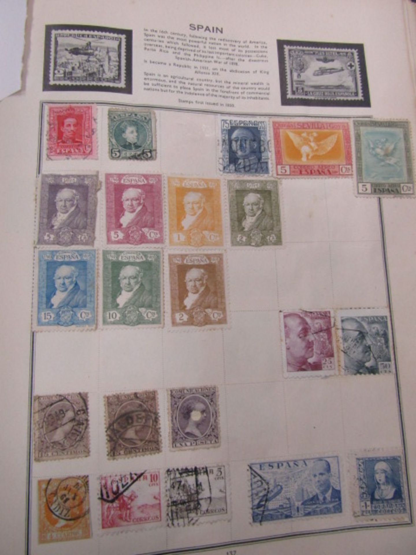 2 stamp albums, one school boy around the world and Meteor album Vic-ERII and around the world - Image 23 of 27