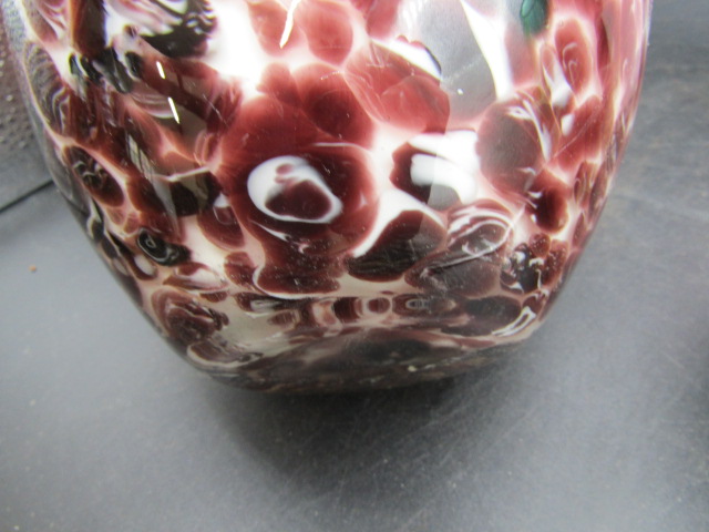 Various glass vases inc Polish green vase - Bild 7 aus 7