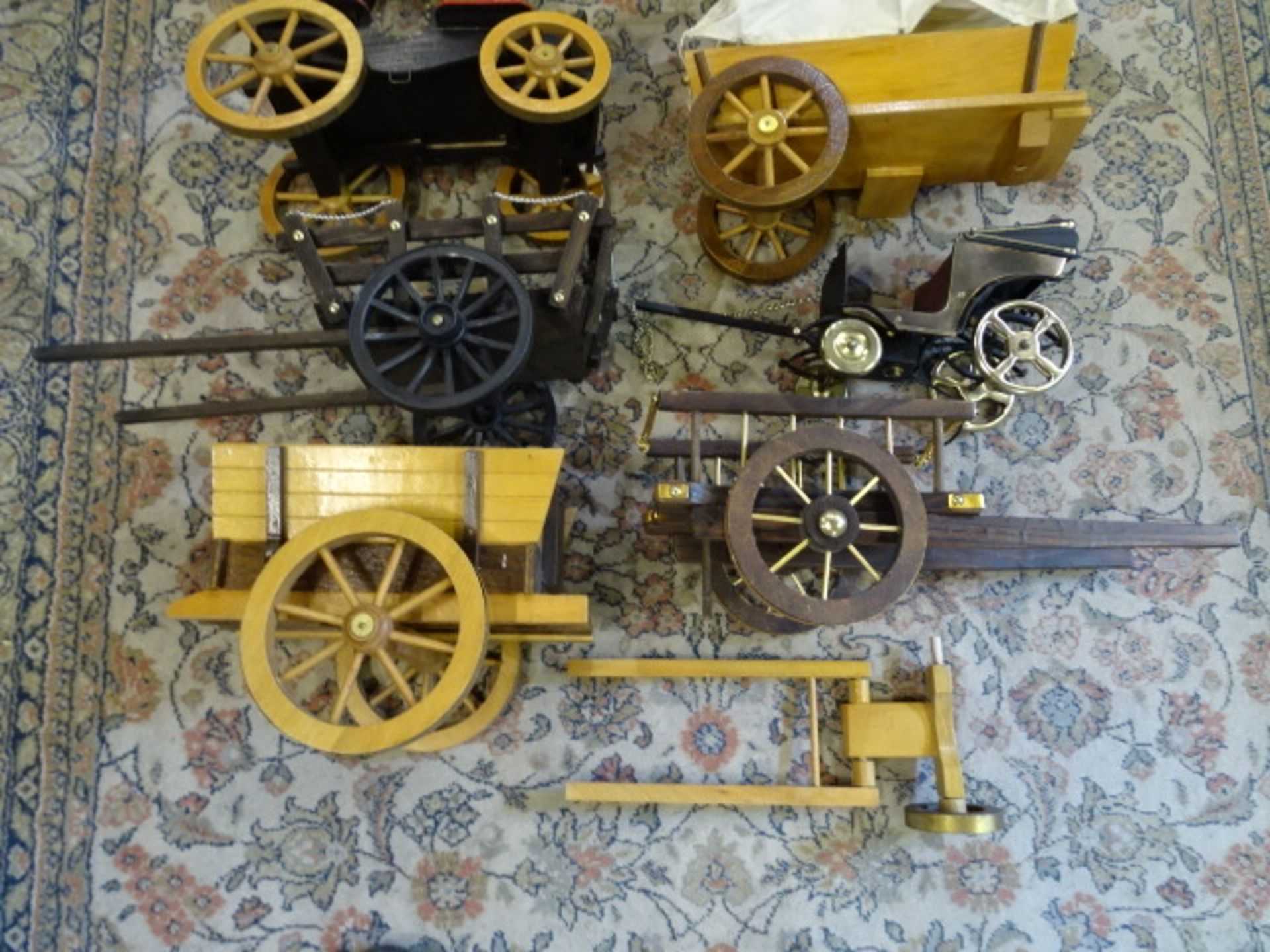 Collection of Shire horses and carts (some horses have missing ears etc and most carts are in need - Image 5 of 10