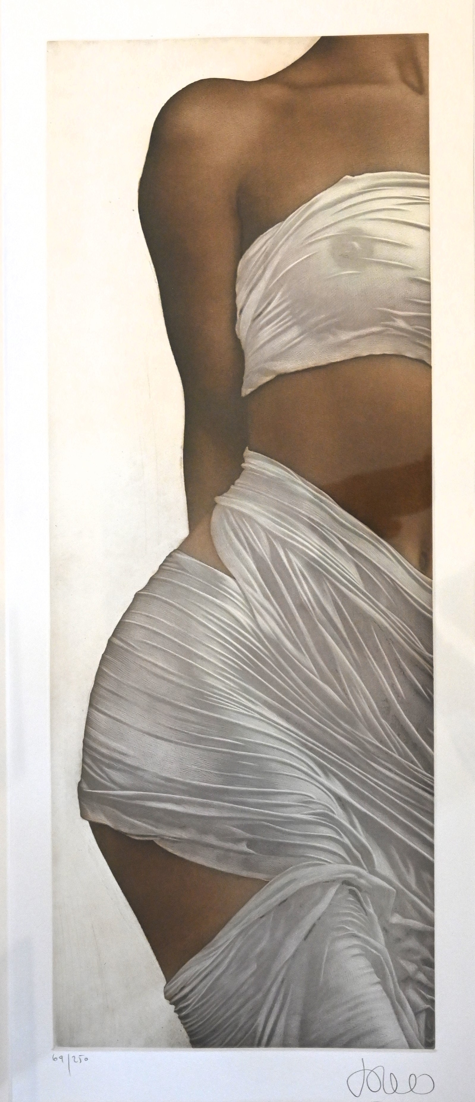 Willi Kissmer (German 1951-2018): White Fabric, limited edition coloured etching signed in pencil, - Image 2 of 2