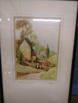 Geo Dowling Gloucestershire print pencil signed and titled in margin 47x32cm