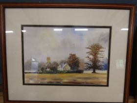 P.C.J Coles Crimplesham Norfolk watercolour 49x39cm