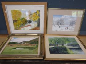 William Blackshall original paintings of landscapes largest 50x40cm approx