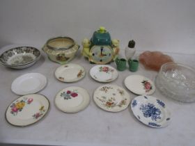 Various china inc novelty biscuit barrell, Sylcac jugs