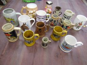 various steins and mugs