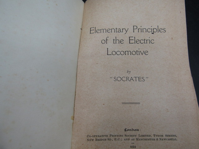 Elementary principles of the electric locomotives  book dated 1924 with fold out illustrations - Image 2 of 7