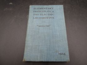 Elementary principles of the electric locomotives  book dated 1924 with fold out illustrations