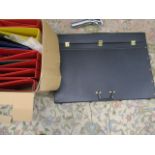 Art portfolio folder/plan case and box ring binders