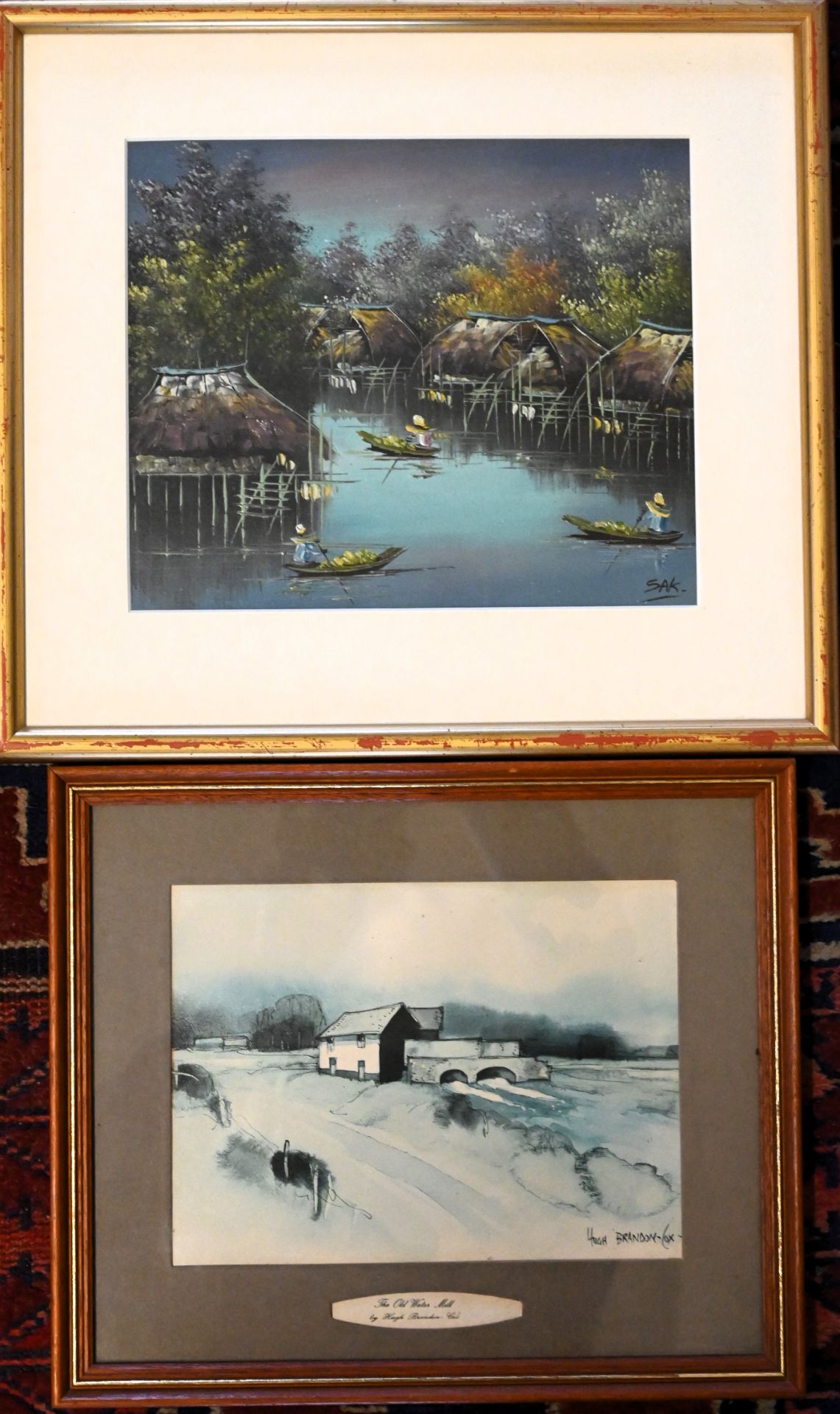 Two framed pictures