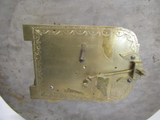 Michie factory clock with fusee movement 50cm dia - Image 2 of 4