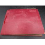 Victorian scrap book in red album 1880's