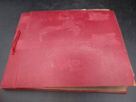 Victorian scrap book in red album 1880's