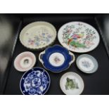 Poole pottery flan dish, collectors plate and others