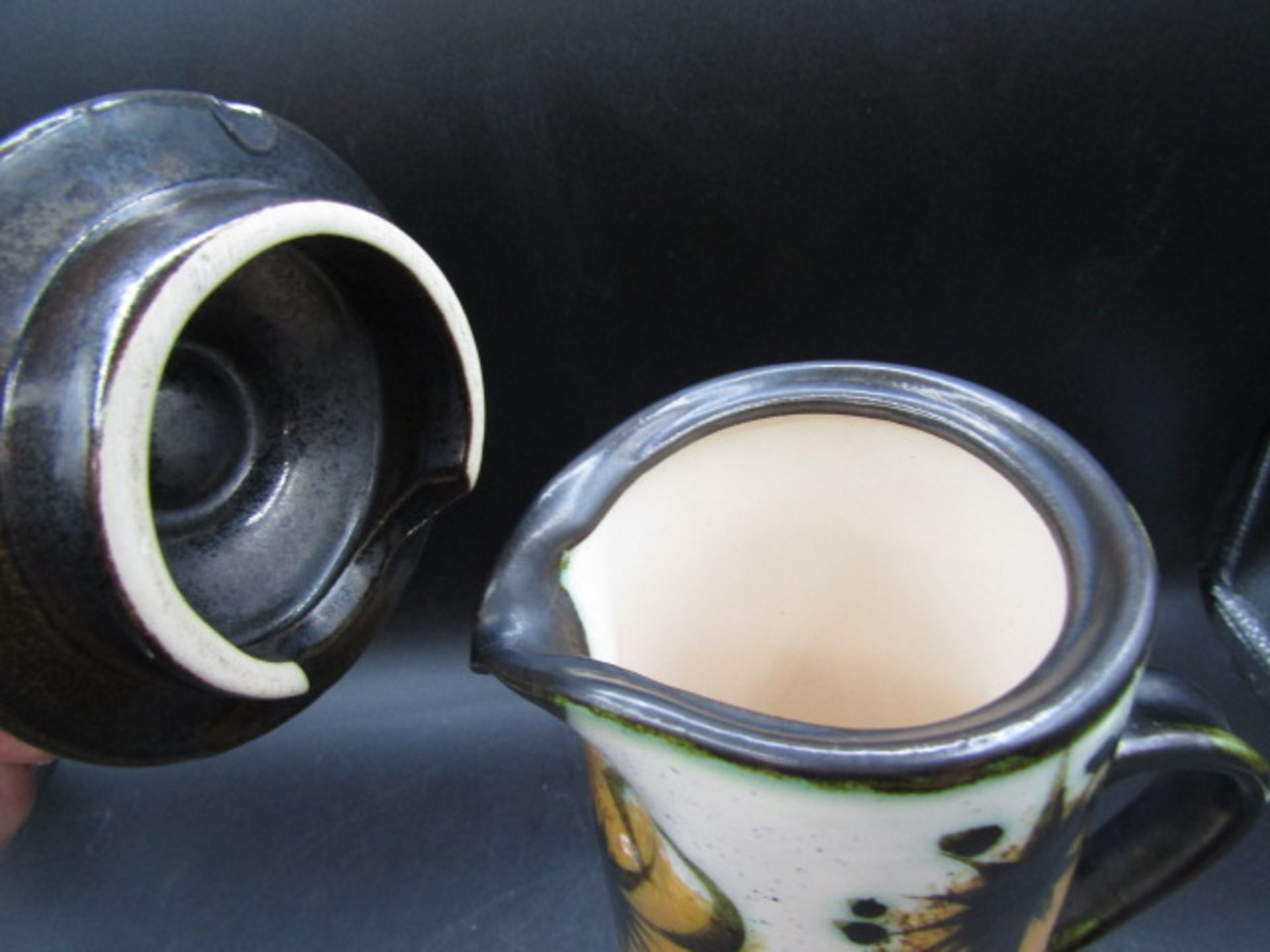 Celtic pottery Newlyn vases, mug, coffee pot and tea pot - Image 8 of 8