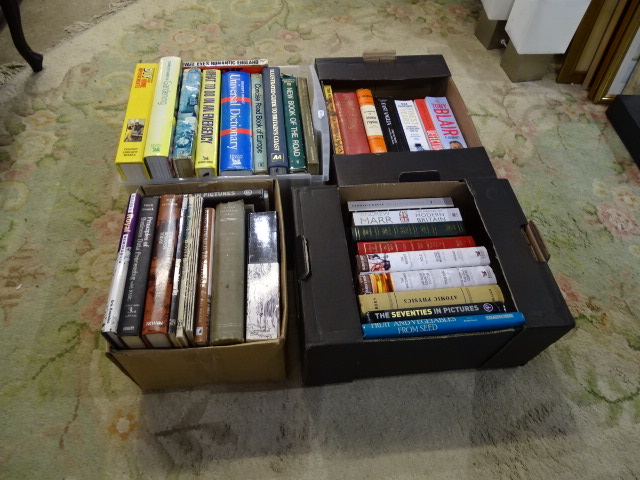 4 Boxes of mixed books