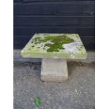 Staddle stone style garden sculpture with stone top and concrete base H60cm approx