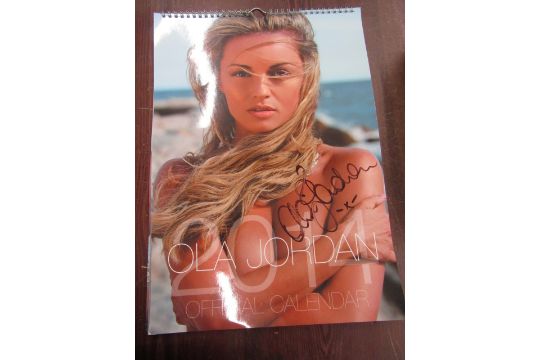 signed Ola Jordan calendar- no c.o.a