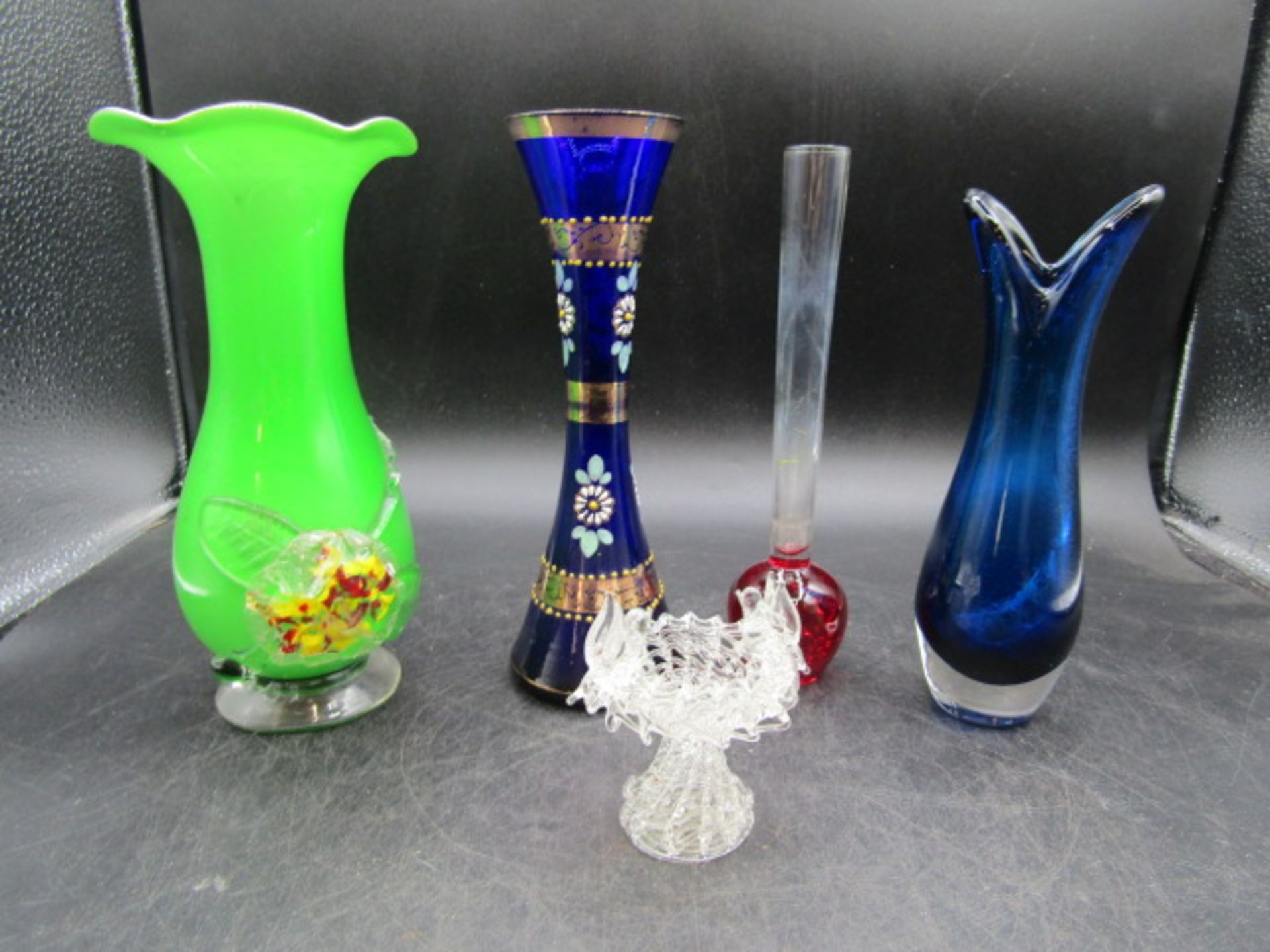 5 pieces art glass