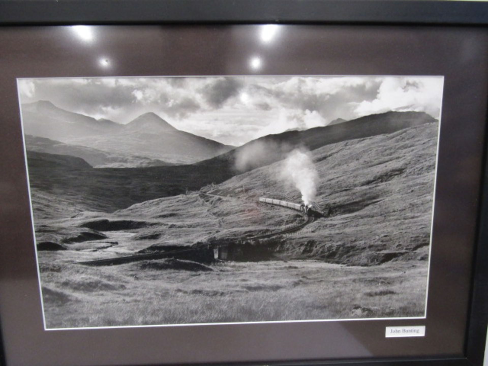 3 John Bunting black & white train photographs in matching frames 42x50cm 144422 LMS 4F stanindg - Image 3 of 4