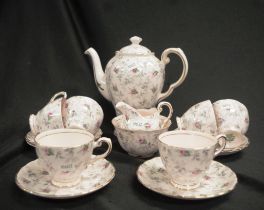 Fifteen piece Tuscan rose bud coffee set