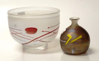 Kosta Boda art glass bowl & small vase