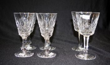 Six Waterford "Kildare" crystal wine glasses