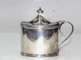 George V sterling silver mustard pot