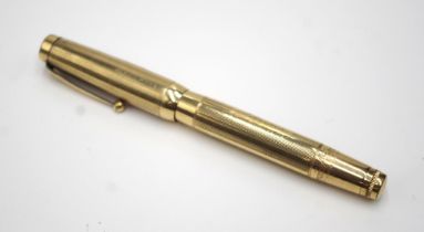 "Swan" vintage gilt metal fountain pen