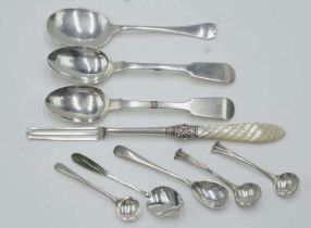 Quantity of various sterling silver spoons