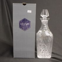 Stuart crystal cut glass decanter