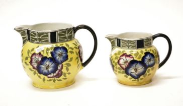 Two rare Charlotte Rhead Bursley Ware jugs