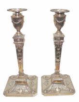 Good pair of sterling silver candlesticks