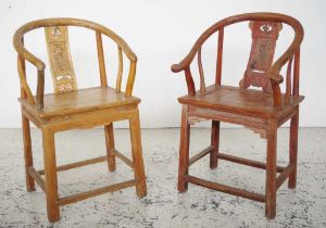 Two Chinese horseshoe chairs
