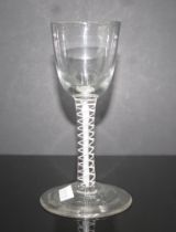 Good 18th century cordial glass with airtwist stem