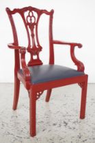Georgian style painted armchair