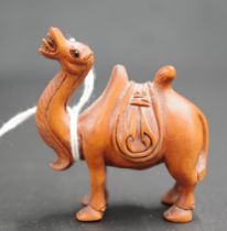 Oriental boxwood camel netsuke