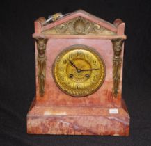 Antique marble cased mantle clock